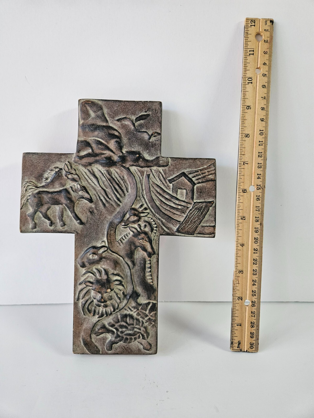 Noah’s Ark Resin Cross 9.5 in x 7.25 in by A La Carte