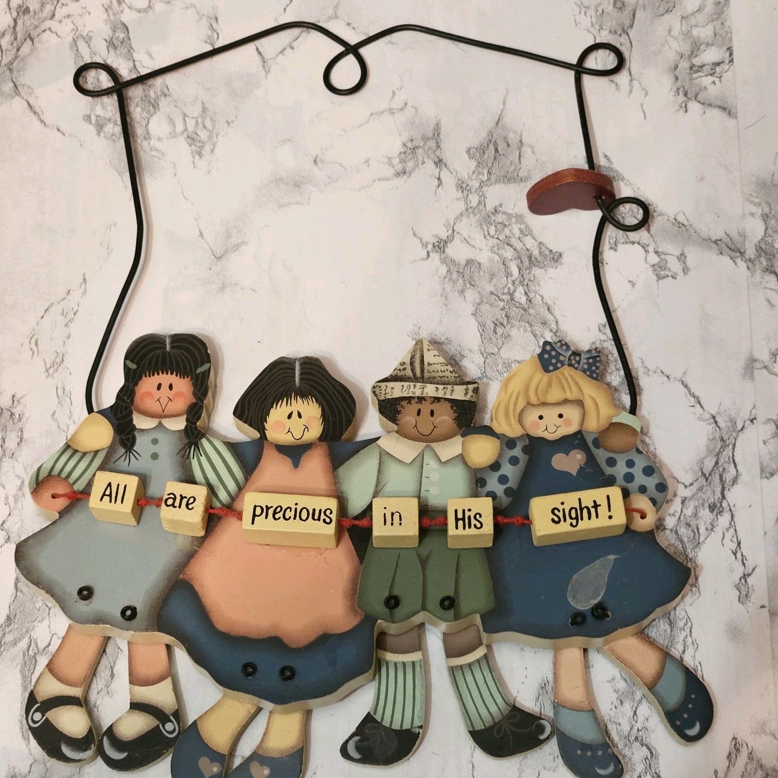 Vintage Country Wooden Children Hanging ALL ARE PRECIOUS IN HIS SIGHT