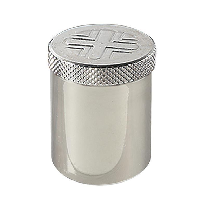 Single Oil Stock Nickel Plated Brass Church Holy Oil Container Accessory