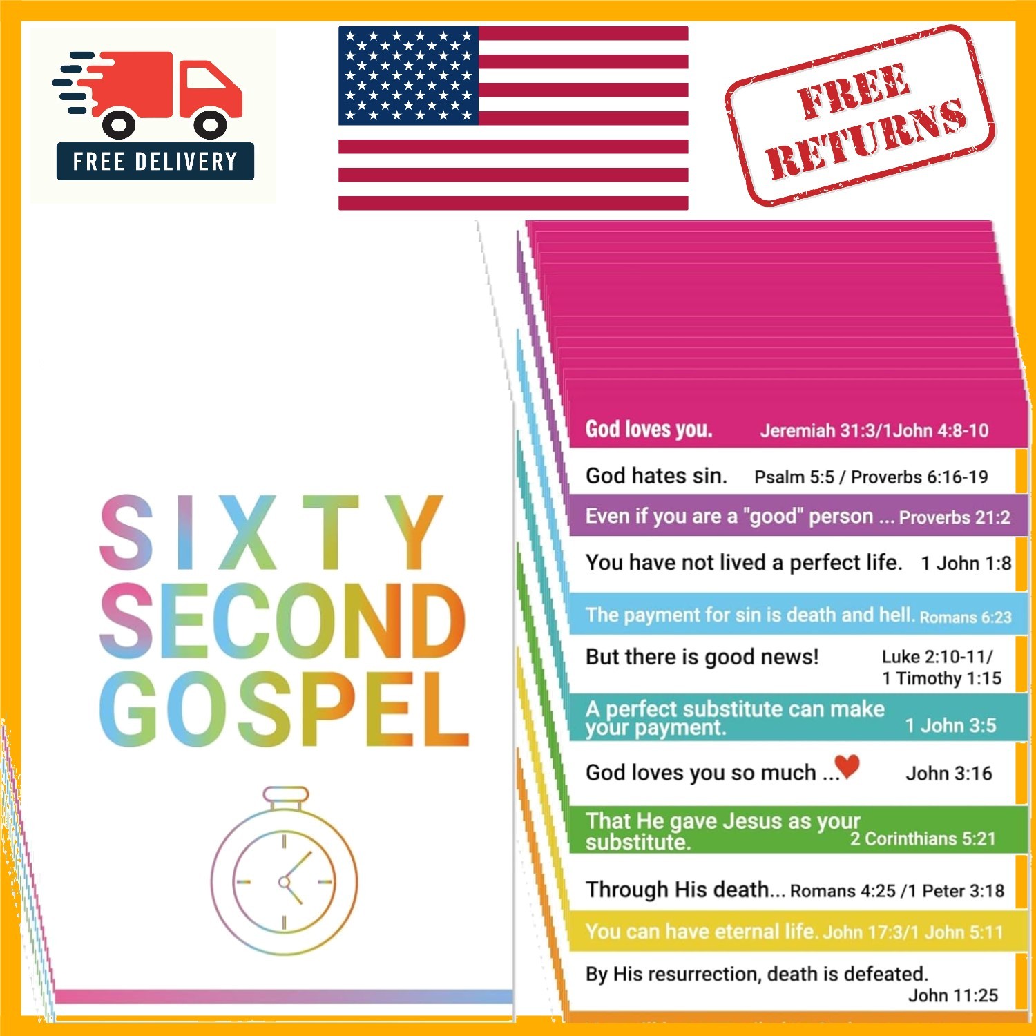 240 Gospel Tracts for Church Events – Pocket Cards with Inspiring Bible Verses