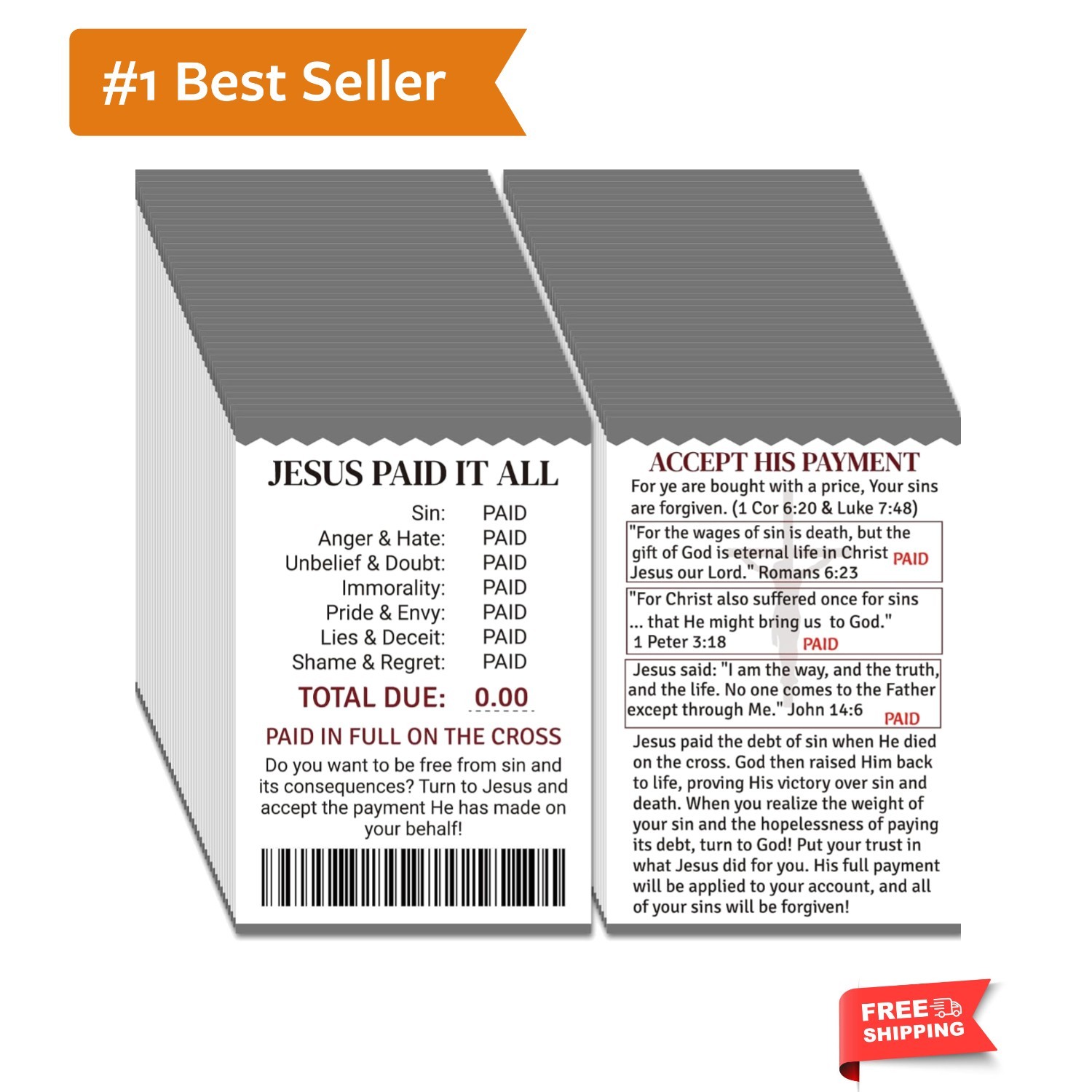 240pcs Gospel Tracts Romans Road Salvation Religious Christian Tract Catholic…