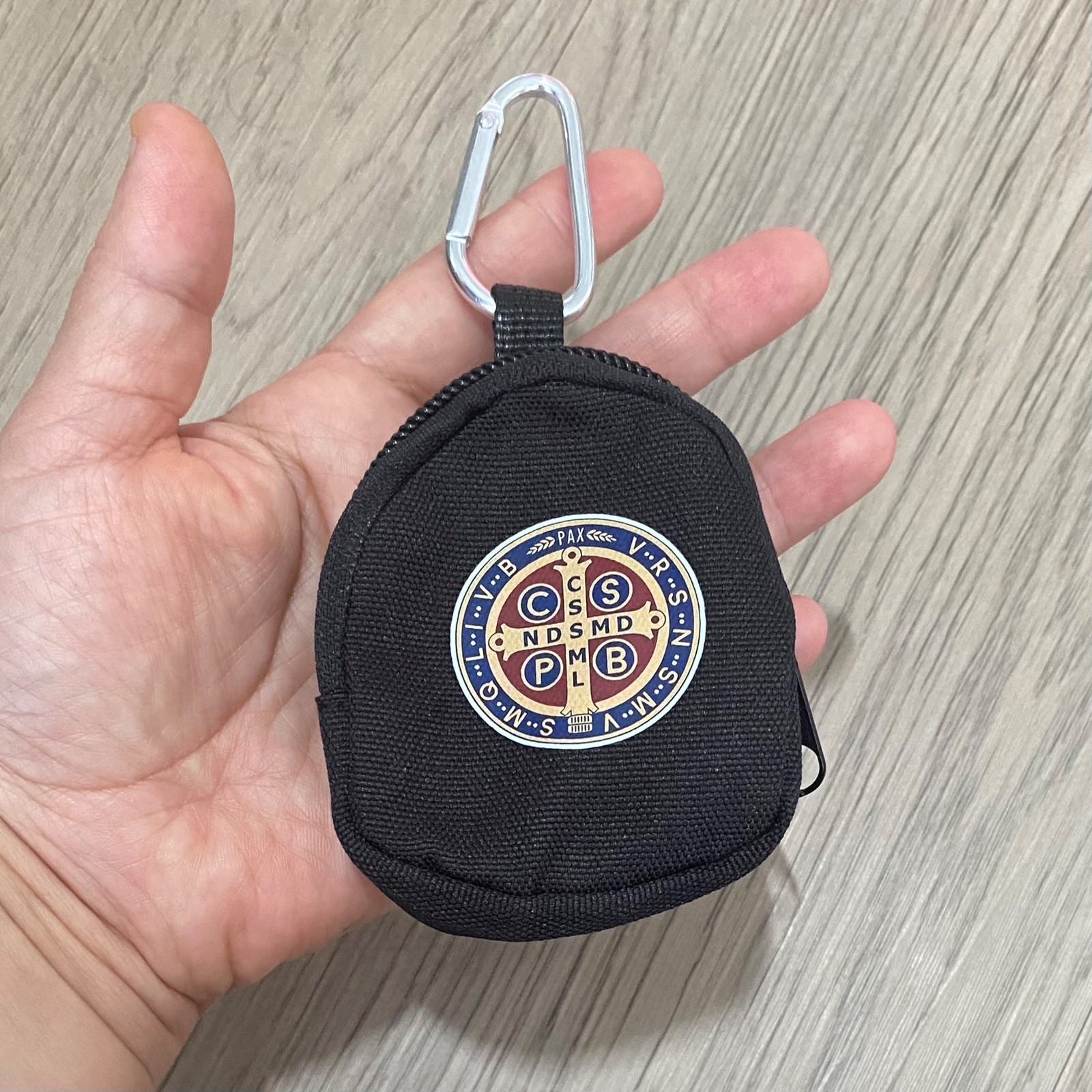 Saint Benedict Zipper Pouch Case Bag St Benedict Medal Monedero Bolsa San Benito