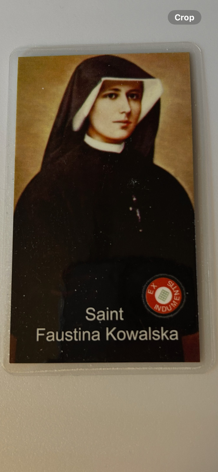 St. Faustina Kowalska 3rd Class Relic Card “ Apostle of Divine Mercy”