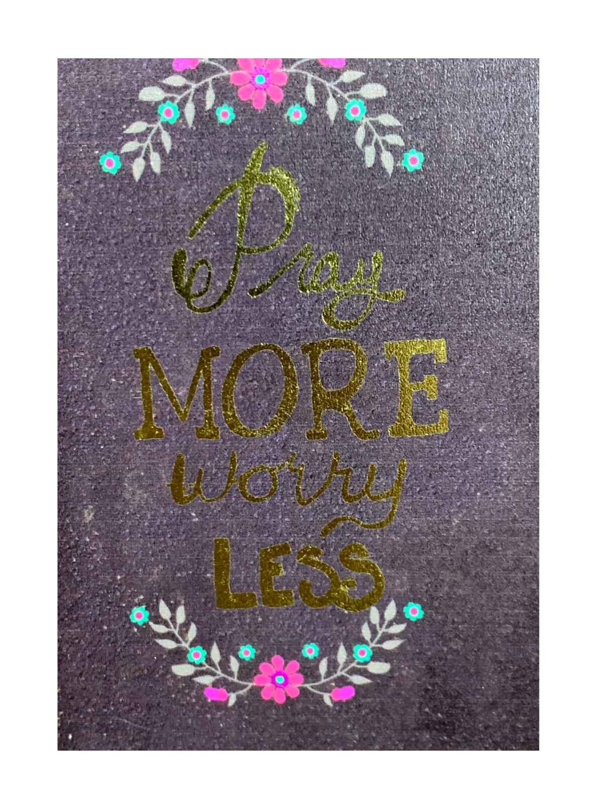 2018 HTF “PRAY MORE WORRY LESS” WOODEN BOX WITH PEN AND PAD INCLUDED