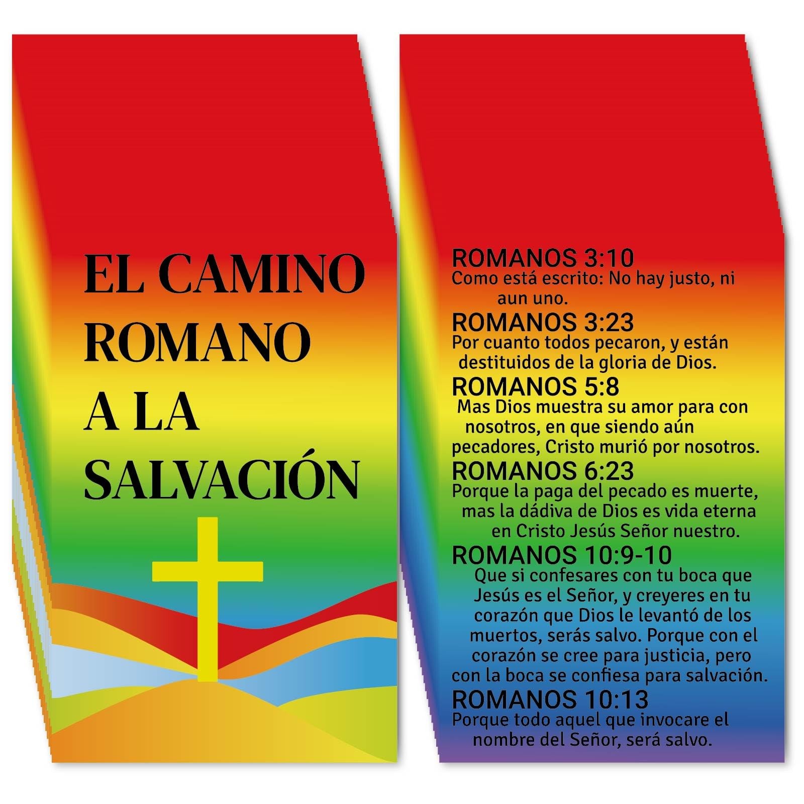 Fankya 240pcs Spanish Gospel Tracts Plan of Salvation 3.5 x 2.24 In, bright 1