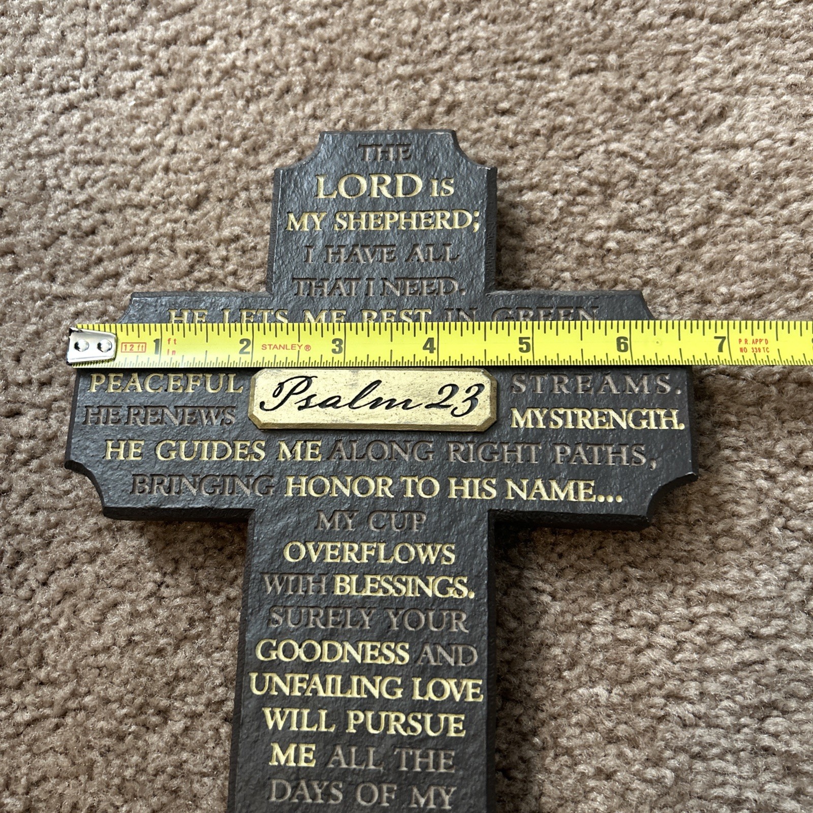 Lighthouse Christian Products Psalm 23 Plaque The Lord is My Shepard Decor Gift