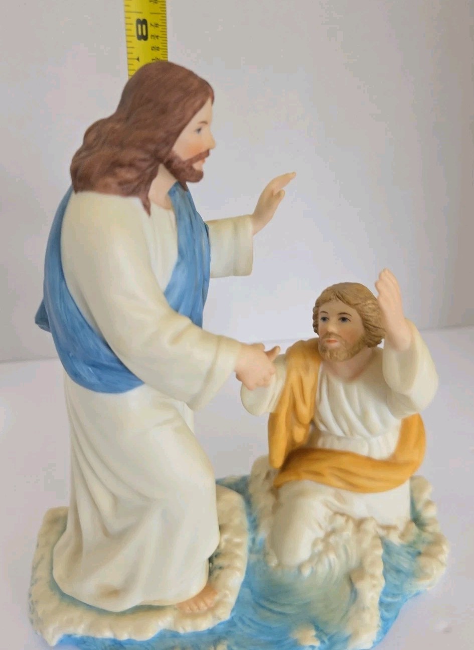 Home Interiors Lord Save Me 14037-02 Figurine Greatest Stories Ever Told 2002