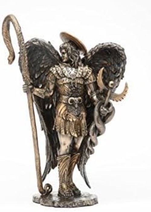 Saint Raphael Archangel Statue – Classic Commemorative Piece in Bronze Finish