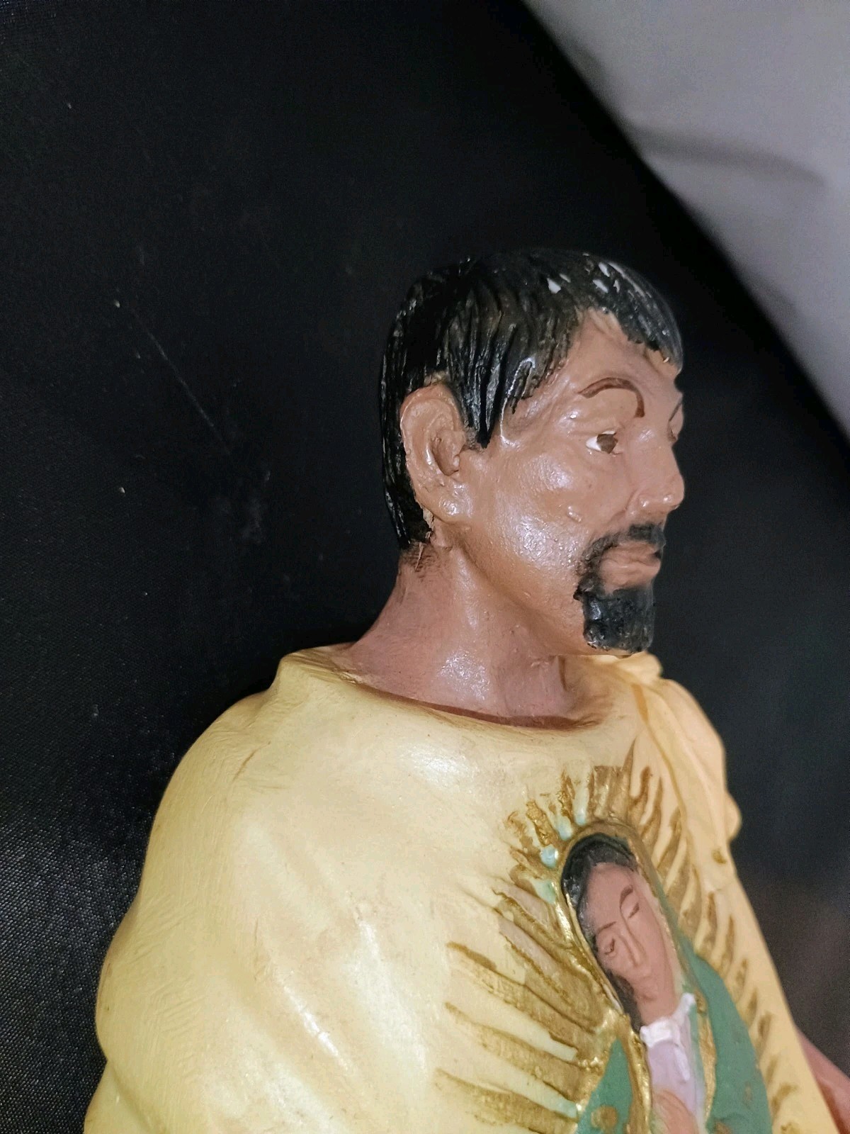 St. Juan Diego W/ Our Lady Of Guadalupe Polyresin Statue 11″ 3 lbs. Vintage