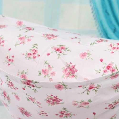 2-Piece Floral White Pillowcase Set 400 Thread Count 100% Cotton, Standard, 5