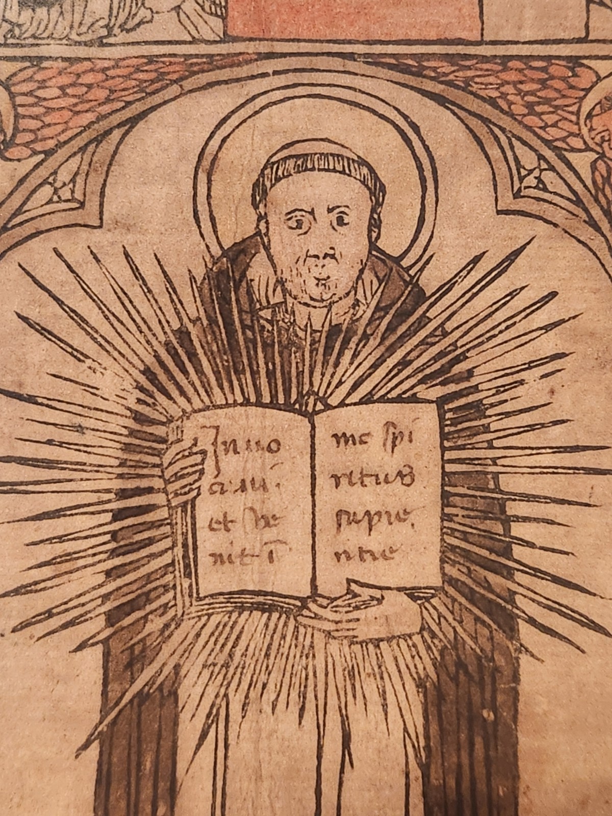 Saint Thomas Aquinas, vintage framed Catholic print