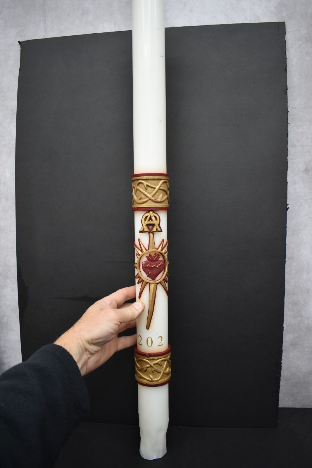 Used Paschal Candle for Easter, 2 1/16″ diam. (CU291) chalice co
