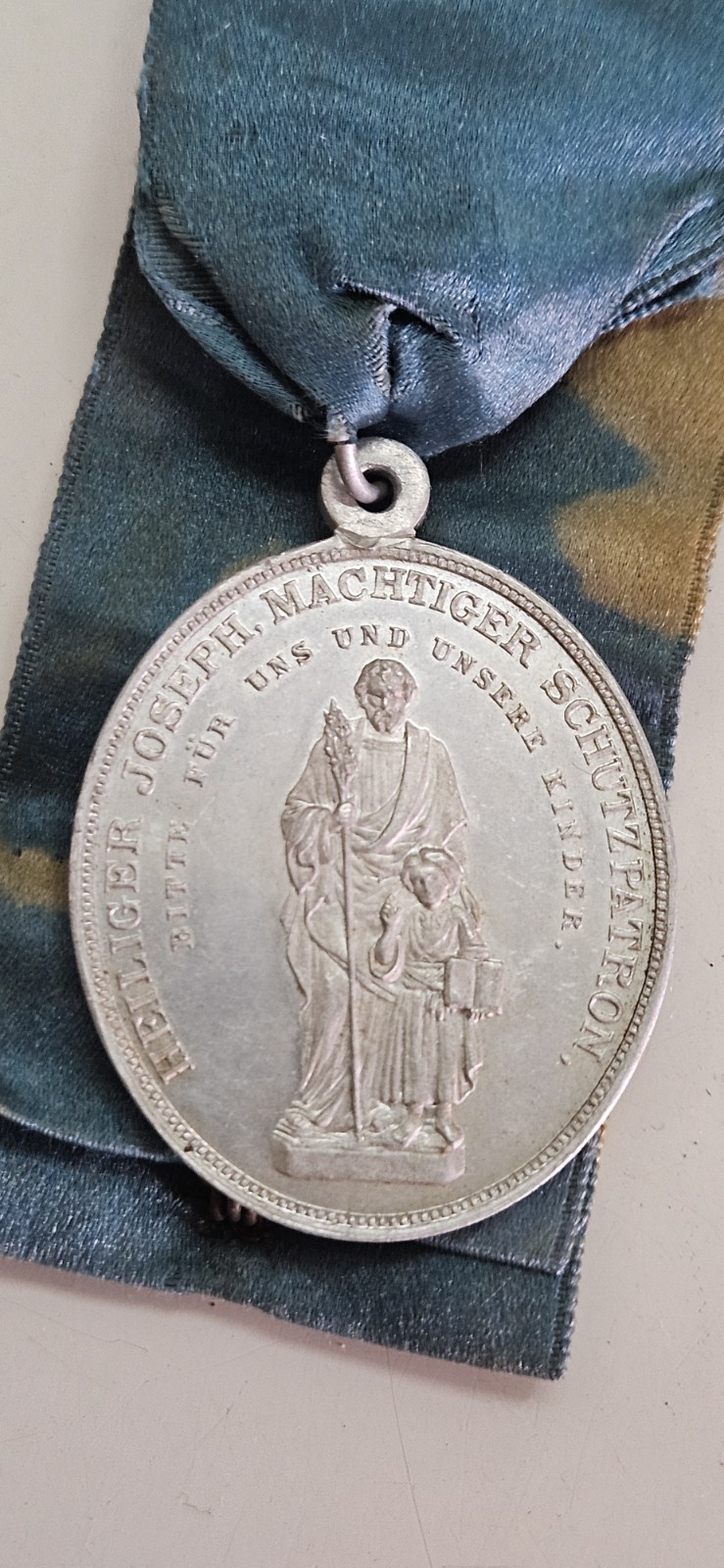 Lot Of Vintage Catholic Medallions Ribbon, Felt, Metal Joseph Mary Saint Ann