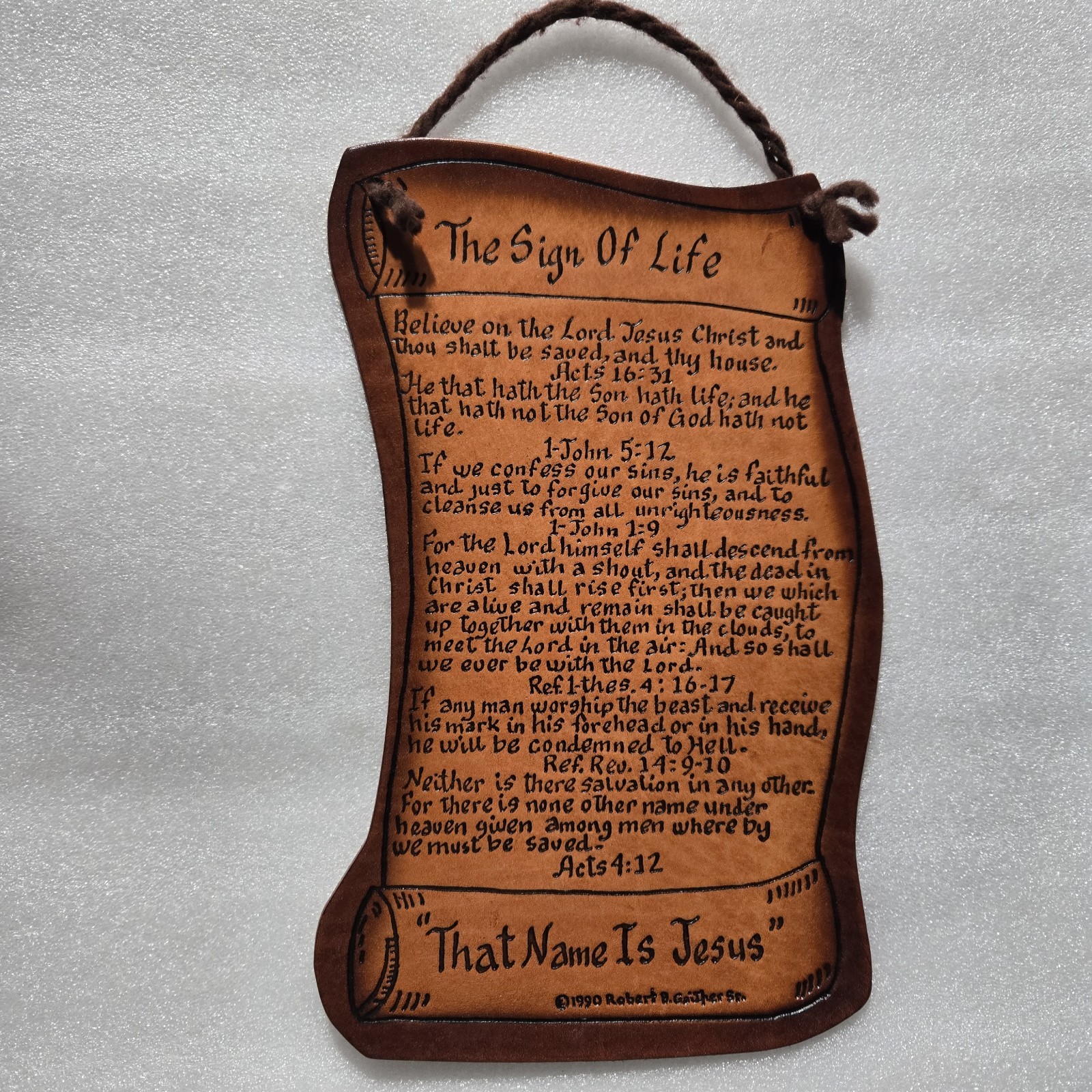 Leather Sign Of Life Company “That Name Is Jesus” 1990 Robert B. Gaither Sr.
