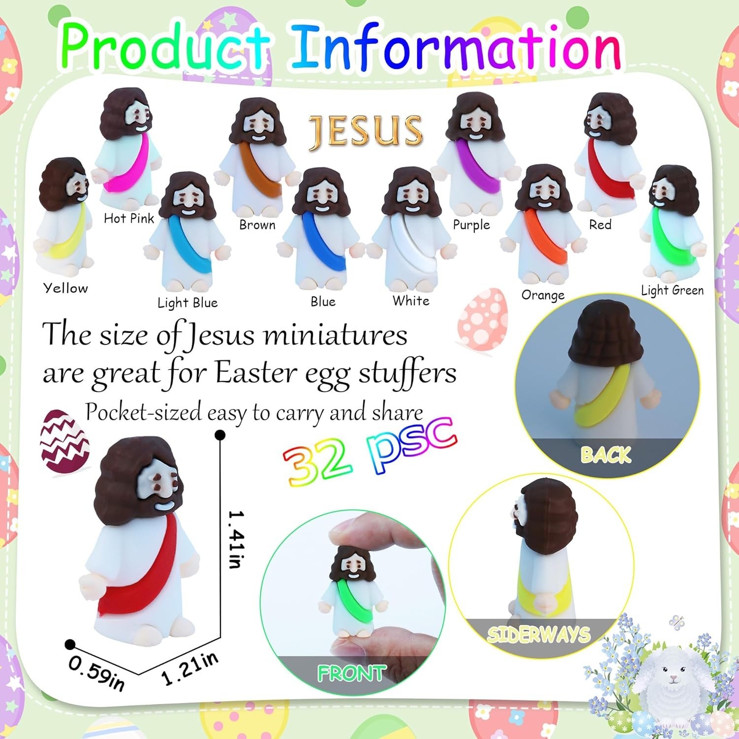 Durable 32 Piece Easter Jesus Figure Set for Religious Events & Gifts
