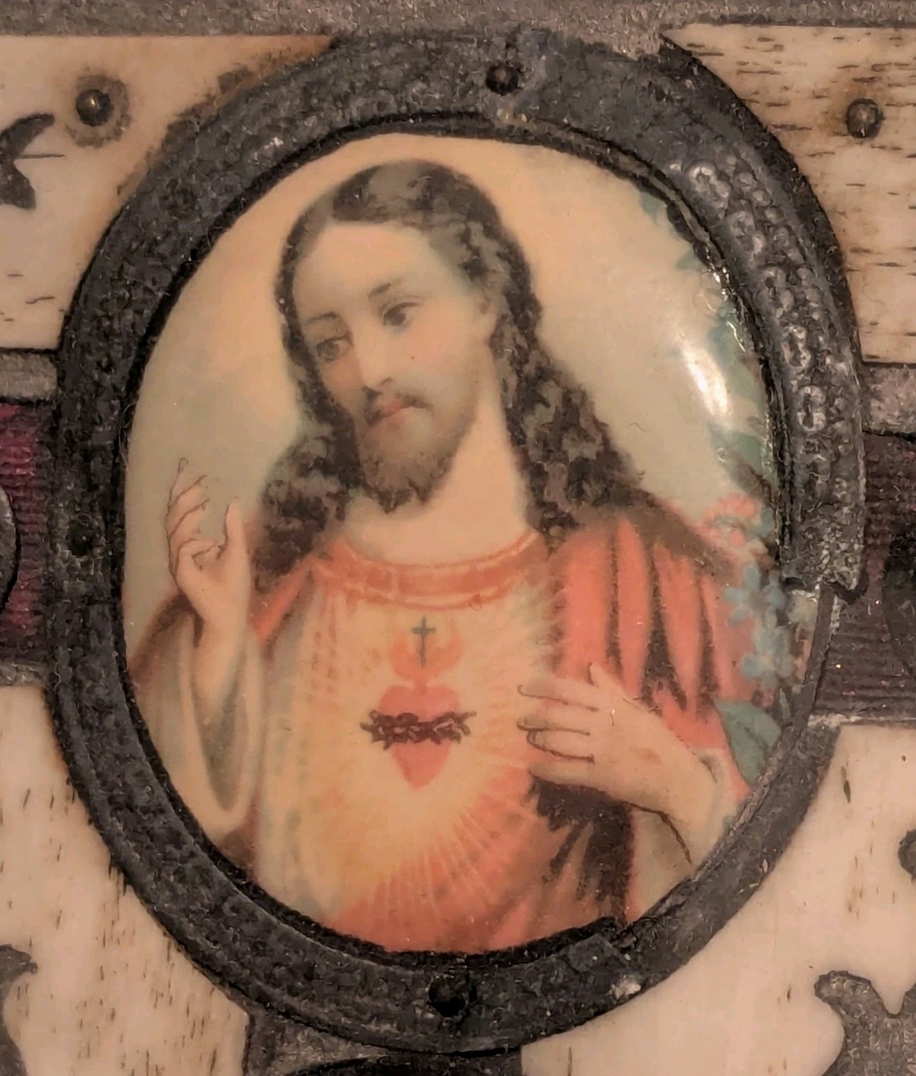 ANTIQUE 19/20th Century DEVOTIONAL PRAYER BOOK Framed Collectible EUROPE Prague