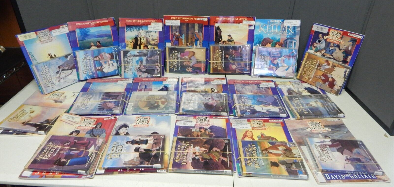 Nest Animated Stories Bible Heroes New Testament Teaching Books DVD LOT 18