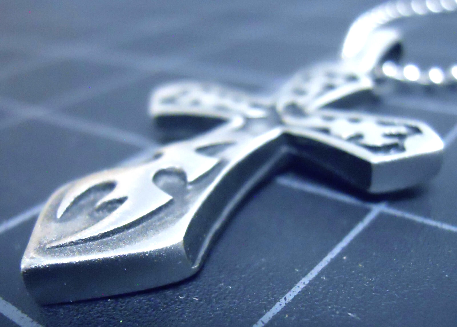 Necklace TRIBAL CROSS Pendant Stainless Ball Chain New Crucifix Tattoo Style