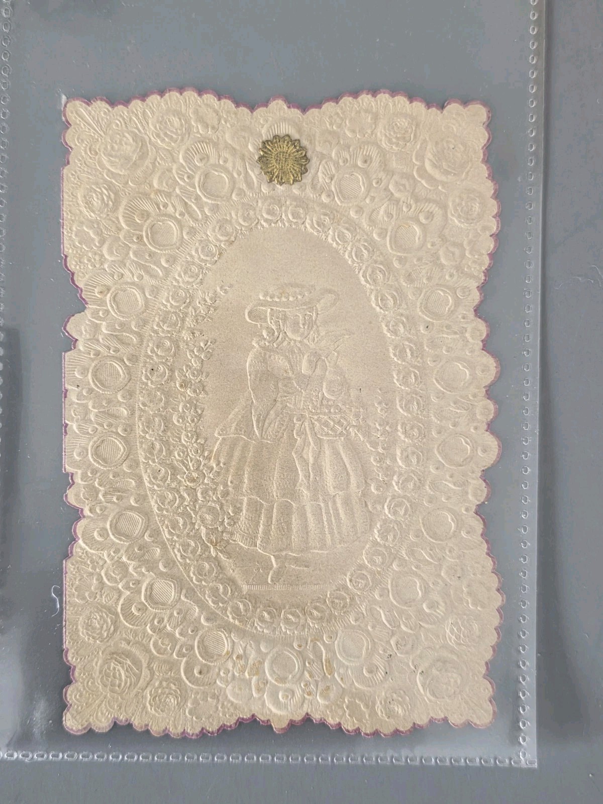 Religious Image 19th Century Raised Paper