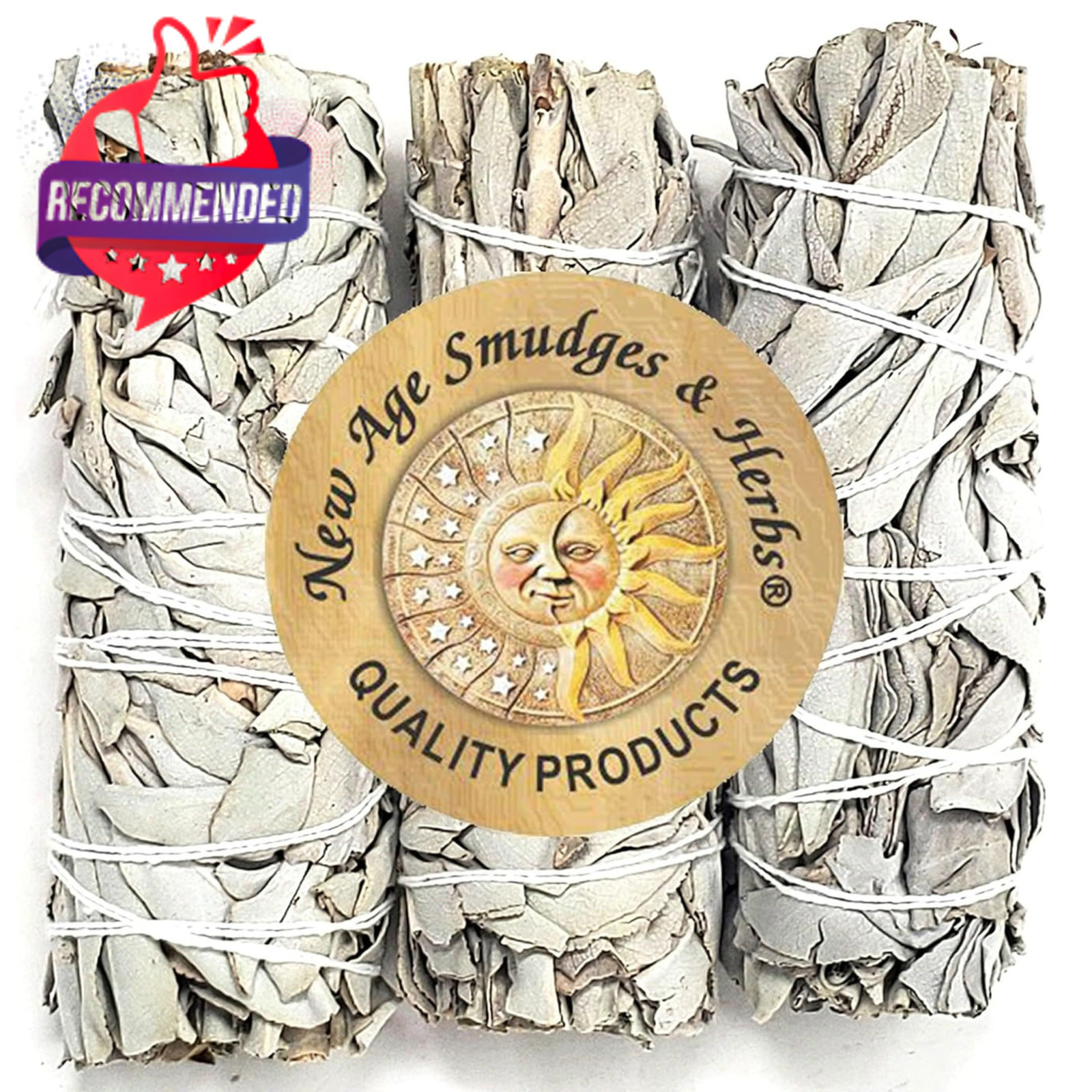 3 Pack White Sage Smudge Sticks 4 Inch – Natural Purity Cleansing