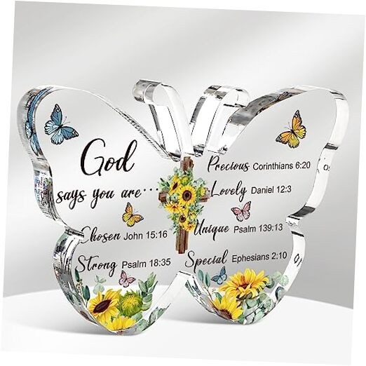 Acrylic Christian Gifts Bible Verses Religious Gifts for Women Men God Says