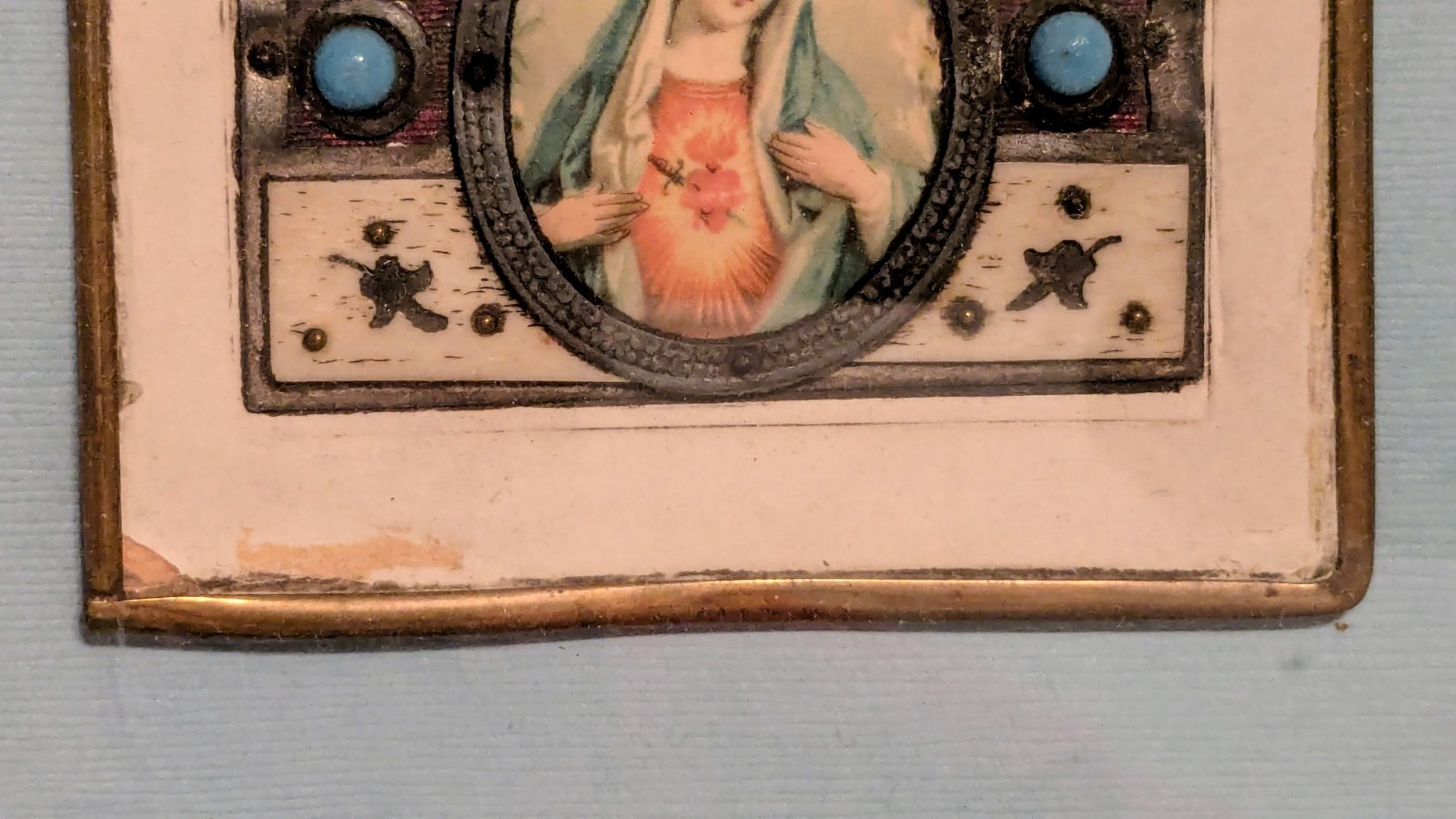 ANTIQUE 19/20th Century DEVOTIONAL PRAYER BOOK Framed Collectible EUROPE Prague