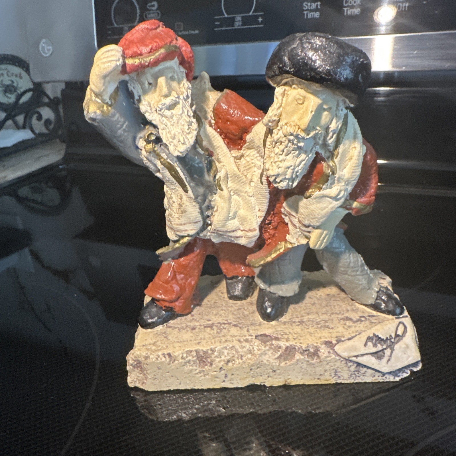 Midrash Pottery Sculpture ~ Israel ~ Handmade Judaica Figurines ~ Signed ~