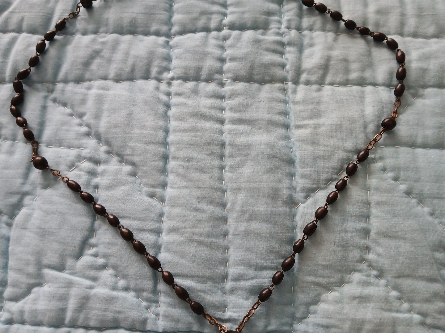 Antique Adult Mourning Rosary Black 1920s / 20.5″