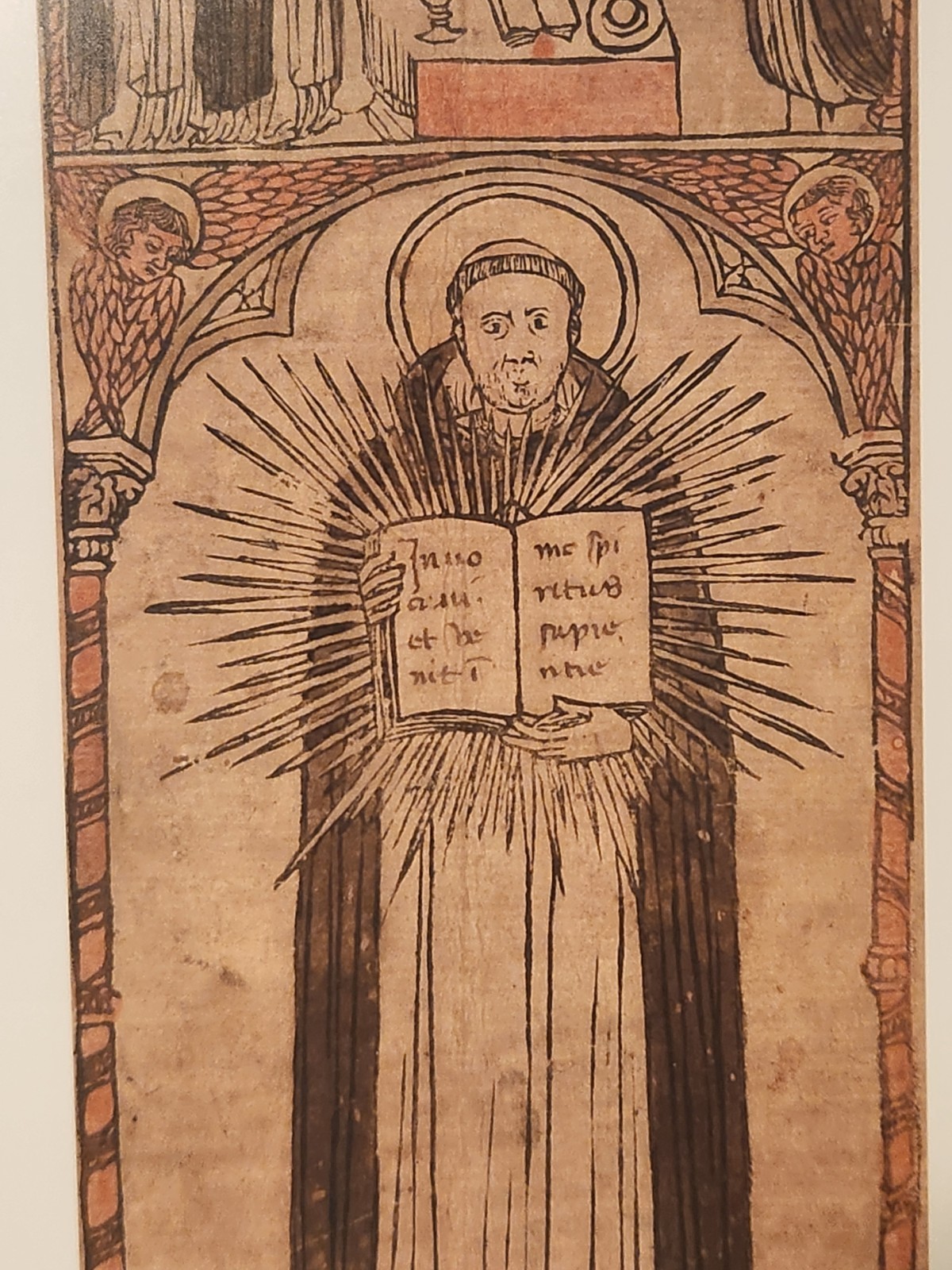 Saint Thomas Aquinas, vintage framed Catholic print