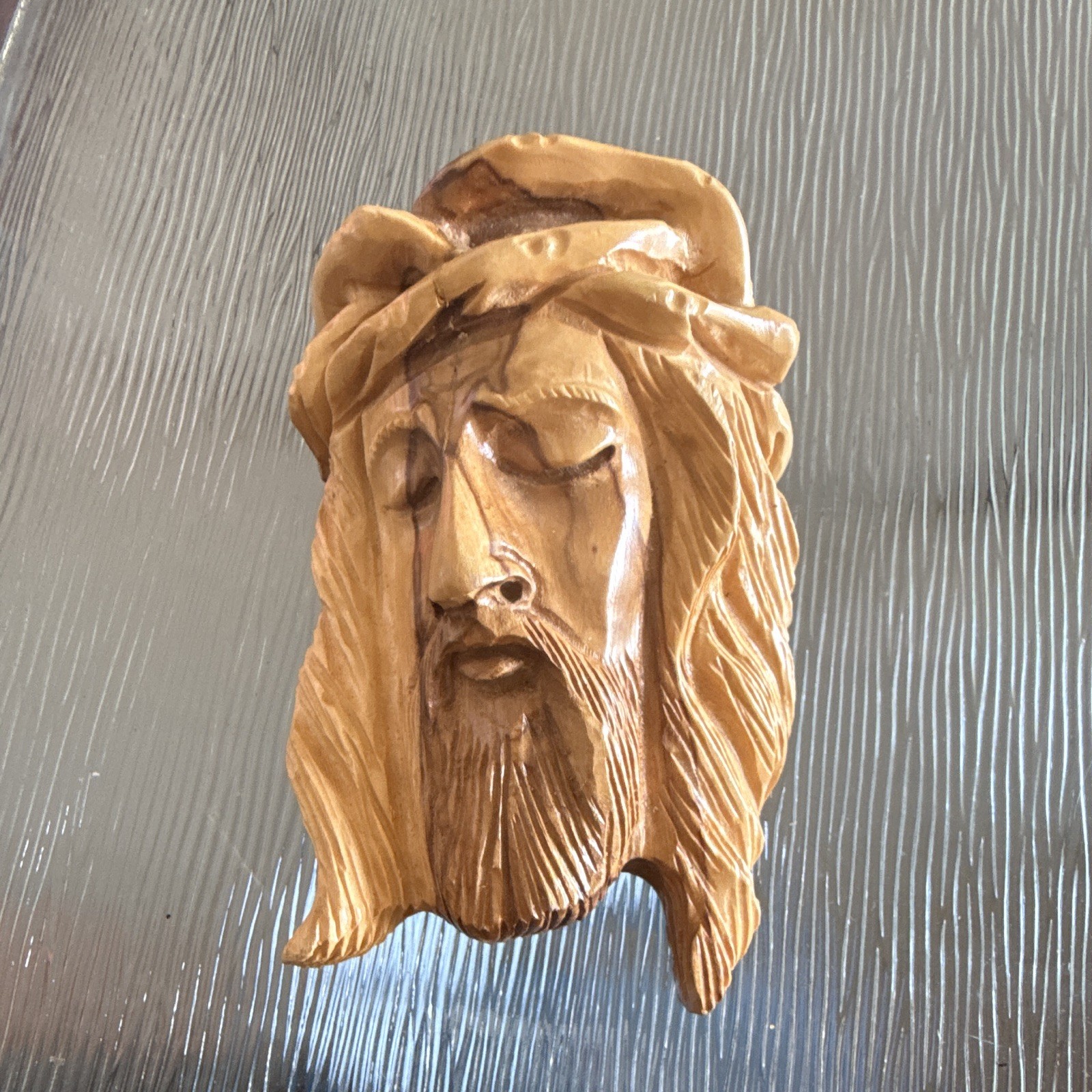 Jesus Christ Head Carved Wood Wall Hanging Plaque – Christianity