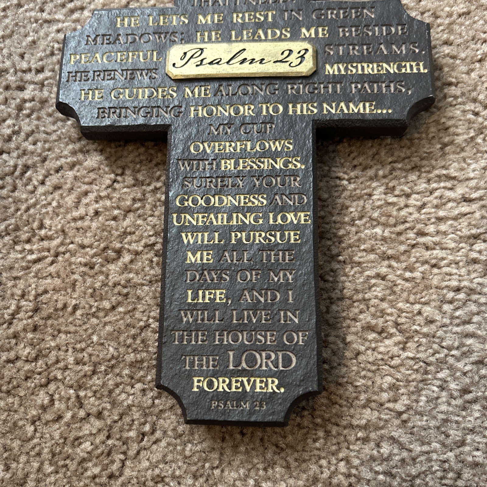 Lighthouse Christian Products Psalm 23 Plaque The Lord is My Shepard Decor Gift