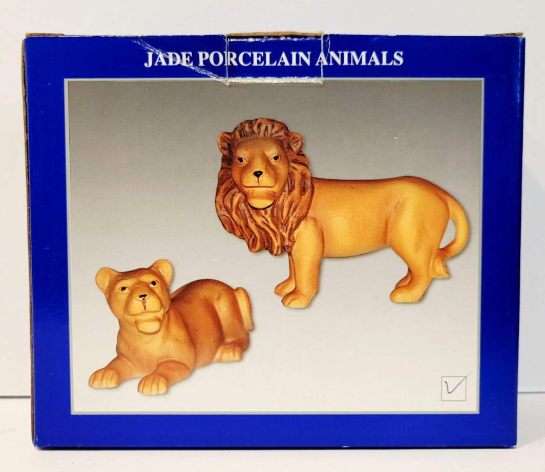 Noah’s Ark Porcelain Animals Lions Decorative Vintage Bon Ton NEW in Box 2″- 4″