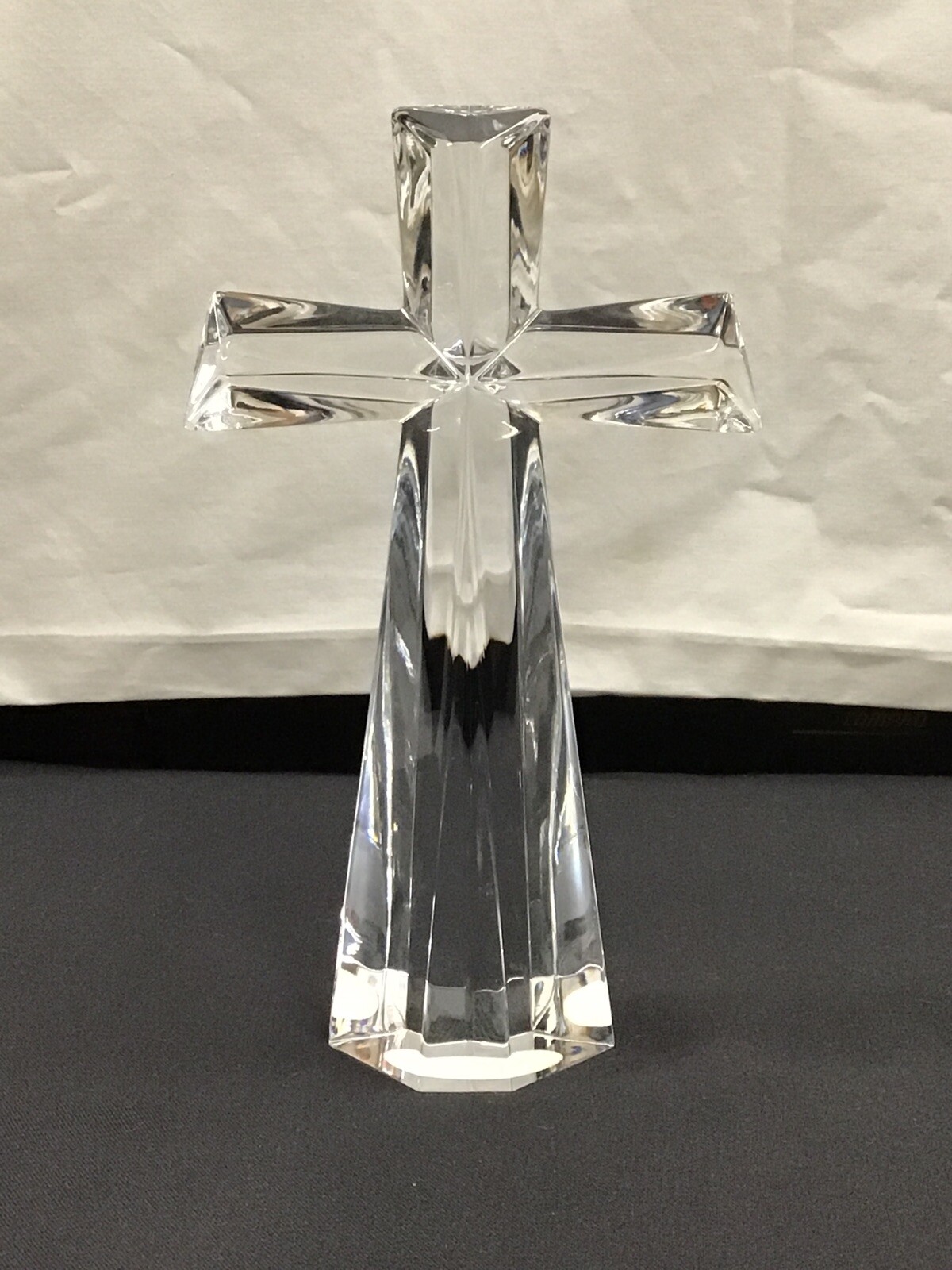 Bohemia Czech Republic 24% Lead Crystal Cross 7.5″ tall, Teleflora Gift
