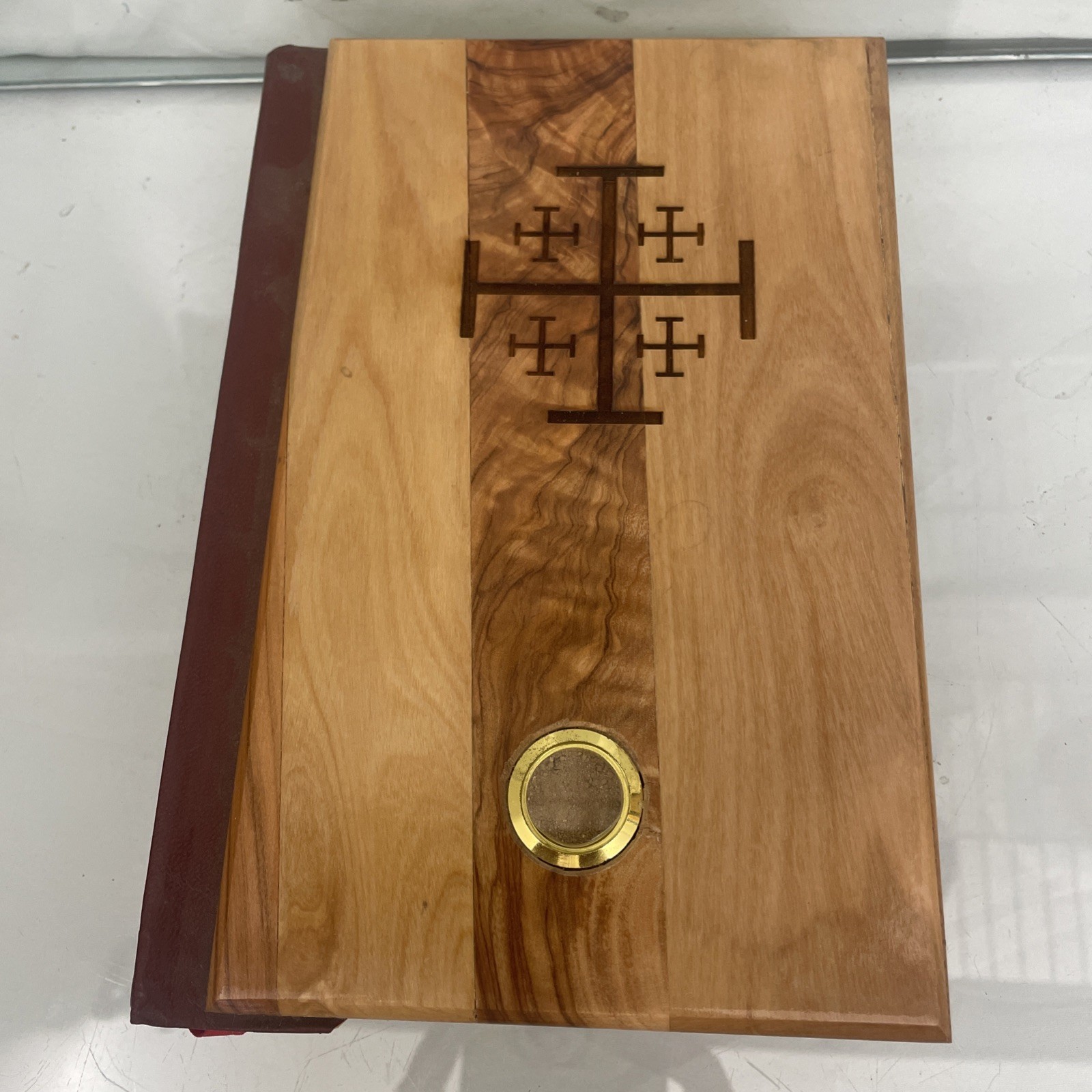 THE HOLY BIBLE King James Version Old + New Testaments Olive Wood Jerusalem New
