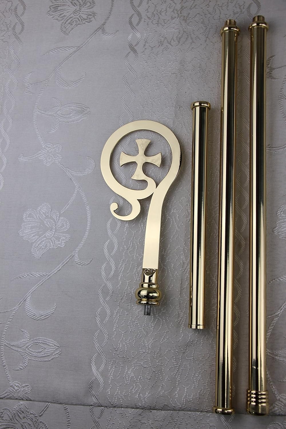 Brass CROZIER Bishop Staff Crosier Quality Craftsmanship, 72″ High Christmas G2