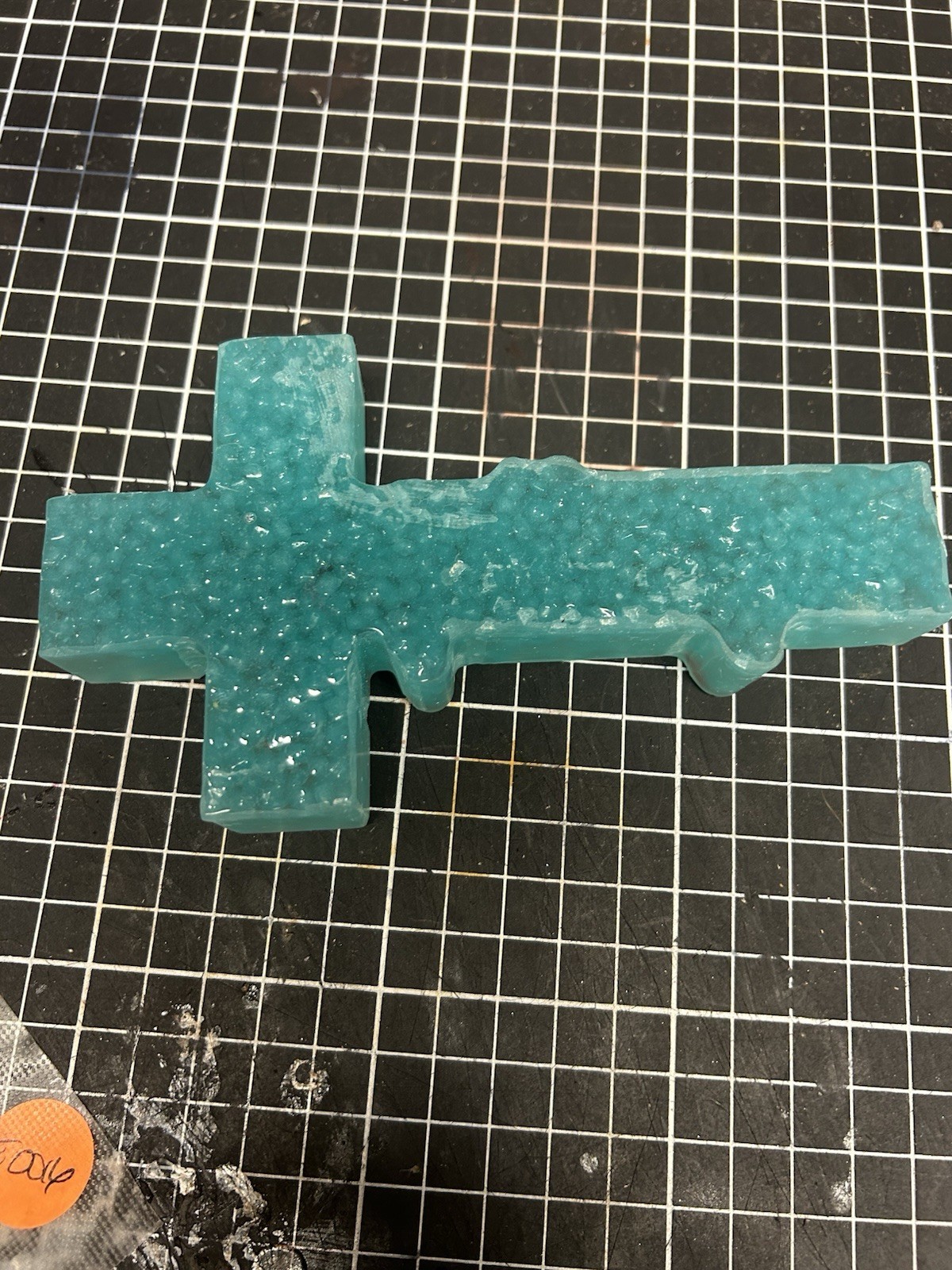 Resin Cross With Glow In Dark Stones
