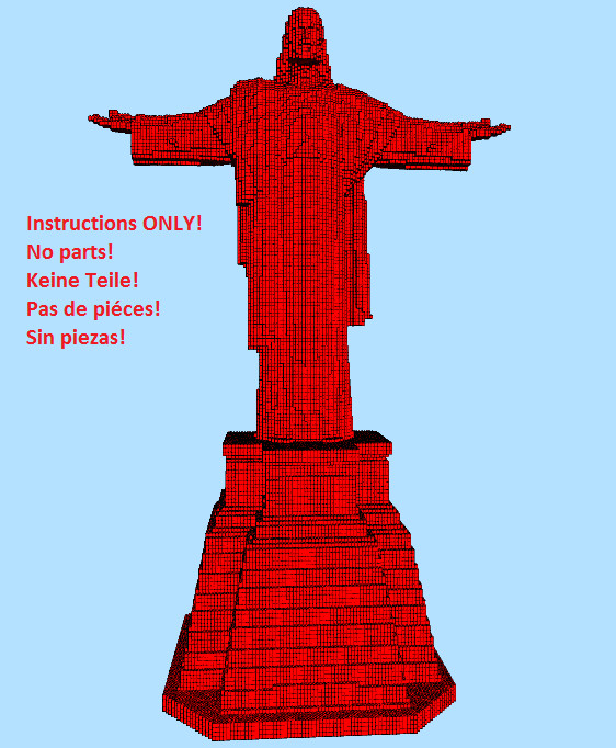 LEGO Christ the Redeemer statue building instruction INSTRUCTIONS ONLY NO BRICKS
