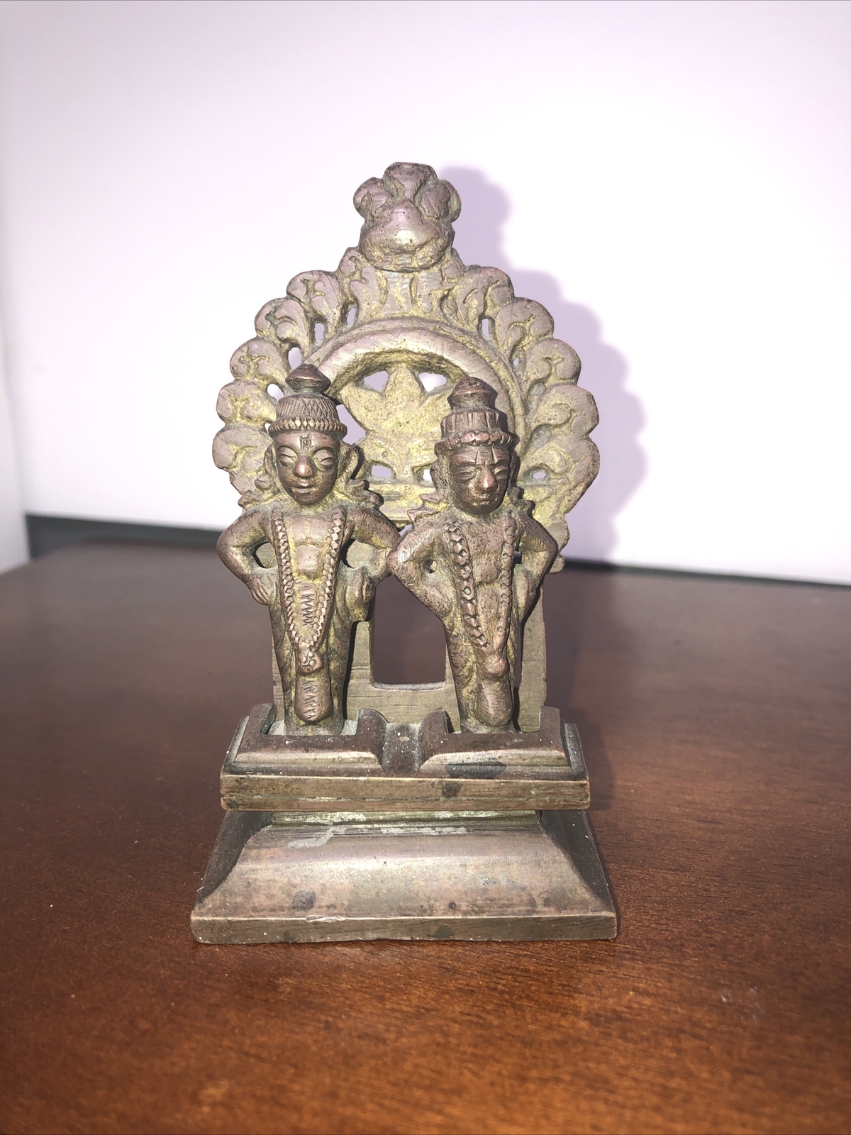 RARE ANTIQUE BRONZE SOUTHEAST ASIAN HINDU DEITY 4 PIECE DETAILED FIGURE GROUPING