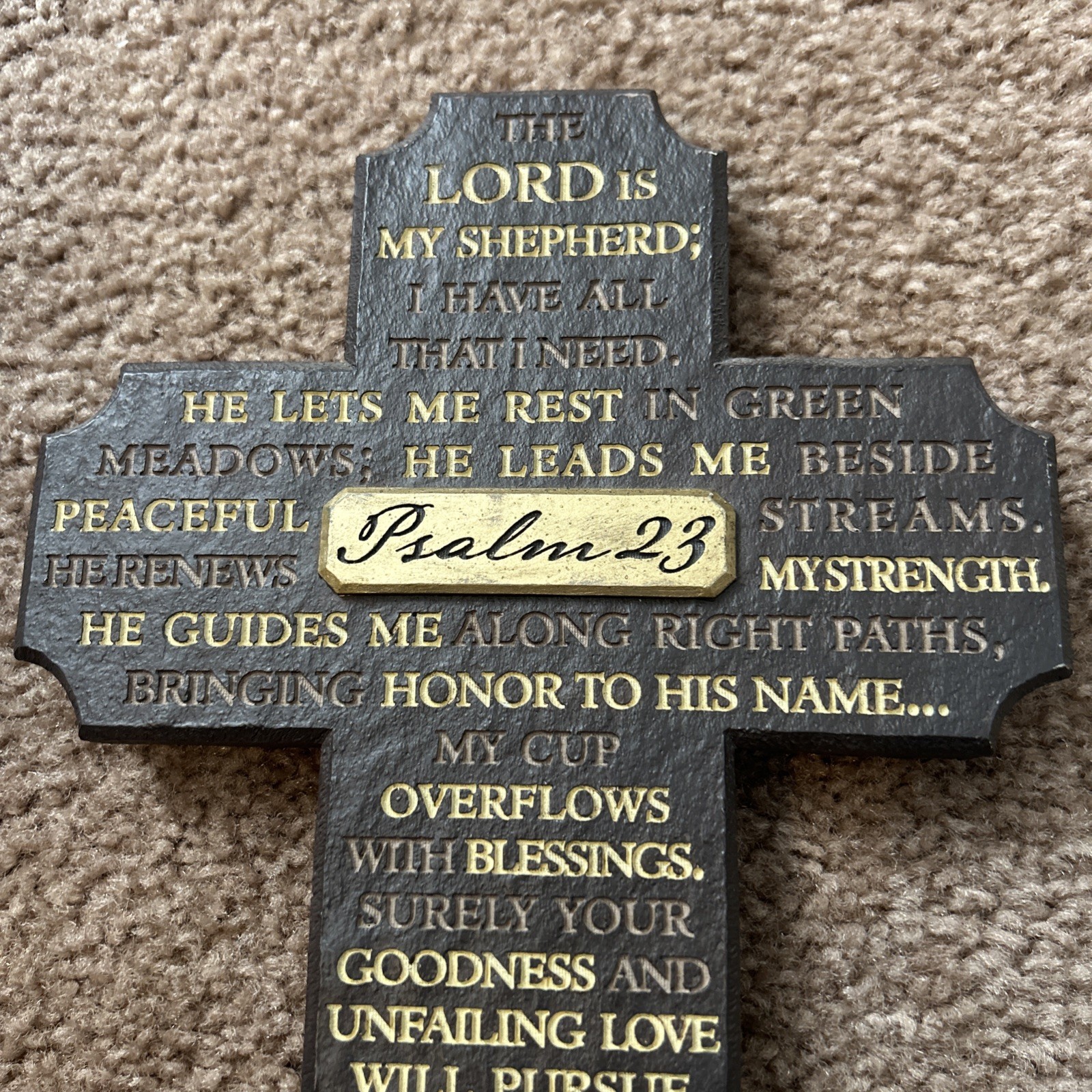 Lighthouse Christian Products Psalm 23 Plaque The Lord is My Shepard Decor Gift