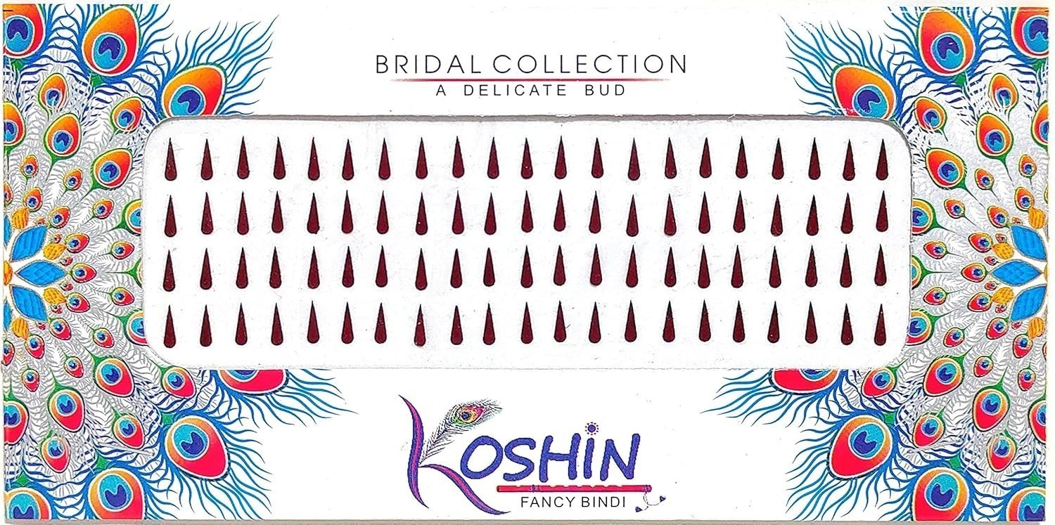 @ Indian Traditional Tilak Shape Small Size Bindi Maroon Color For Women L016