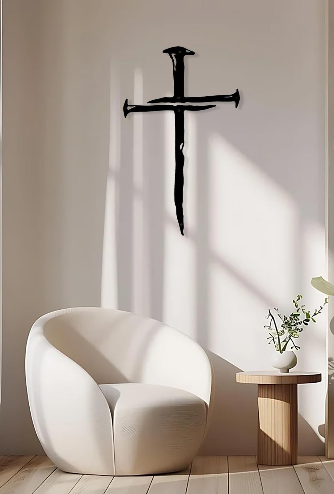 RESACO Wall Cross Jesus Crosses Decor Religious 16.8″L x 10.3″W, Black