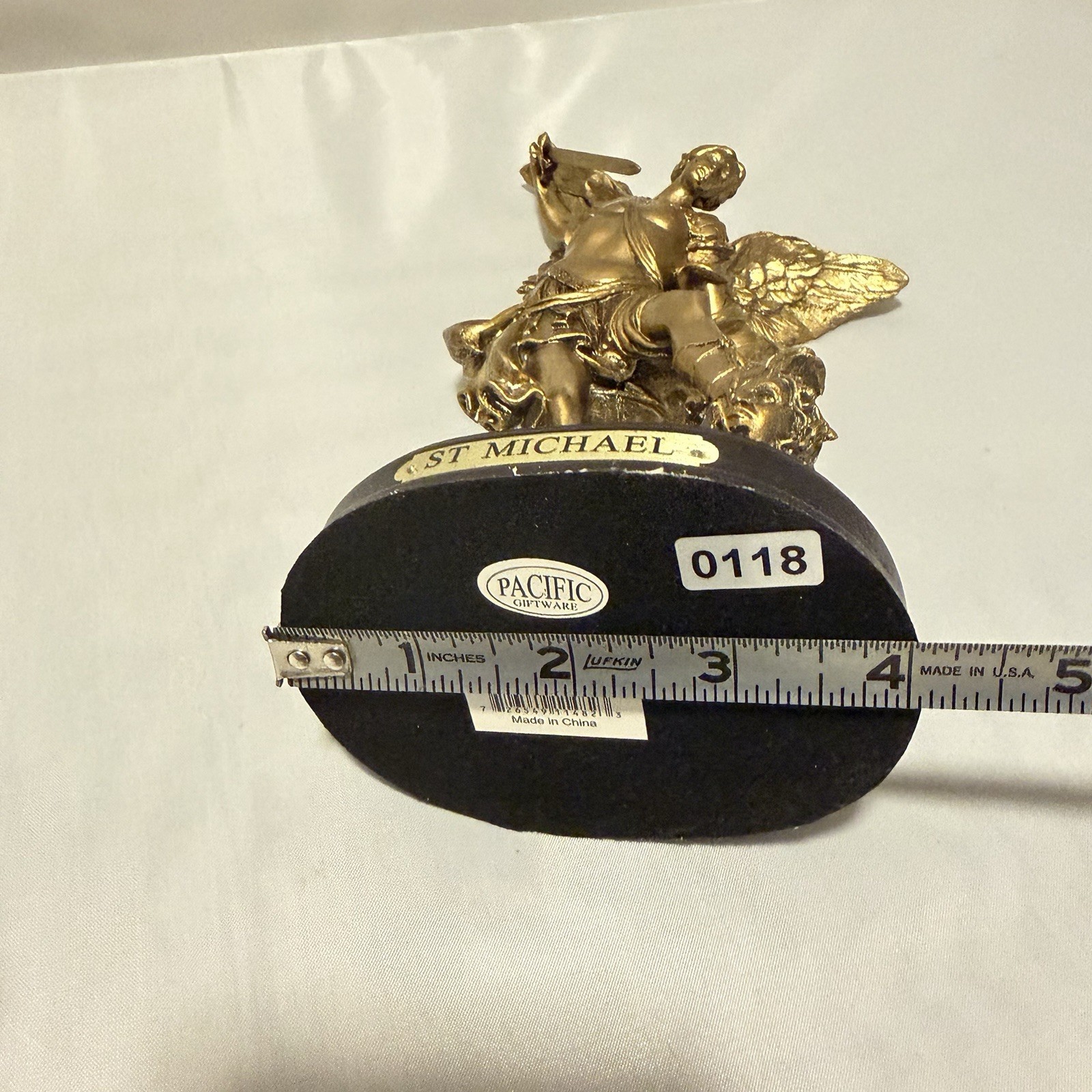 Pacific Giftware 8-inch Saint Archangel Michael Slaying Lucifer figurine Bronze