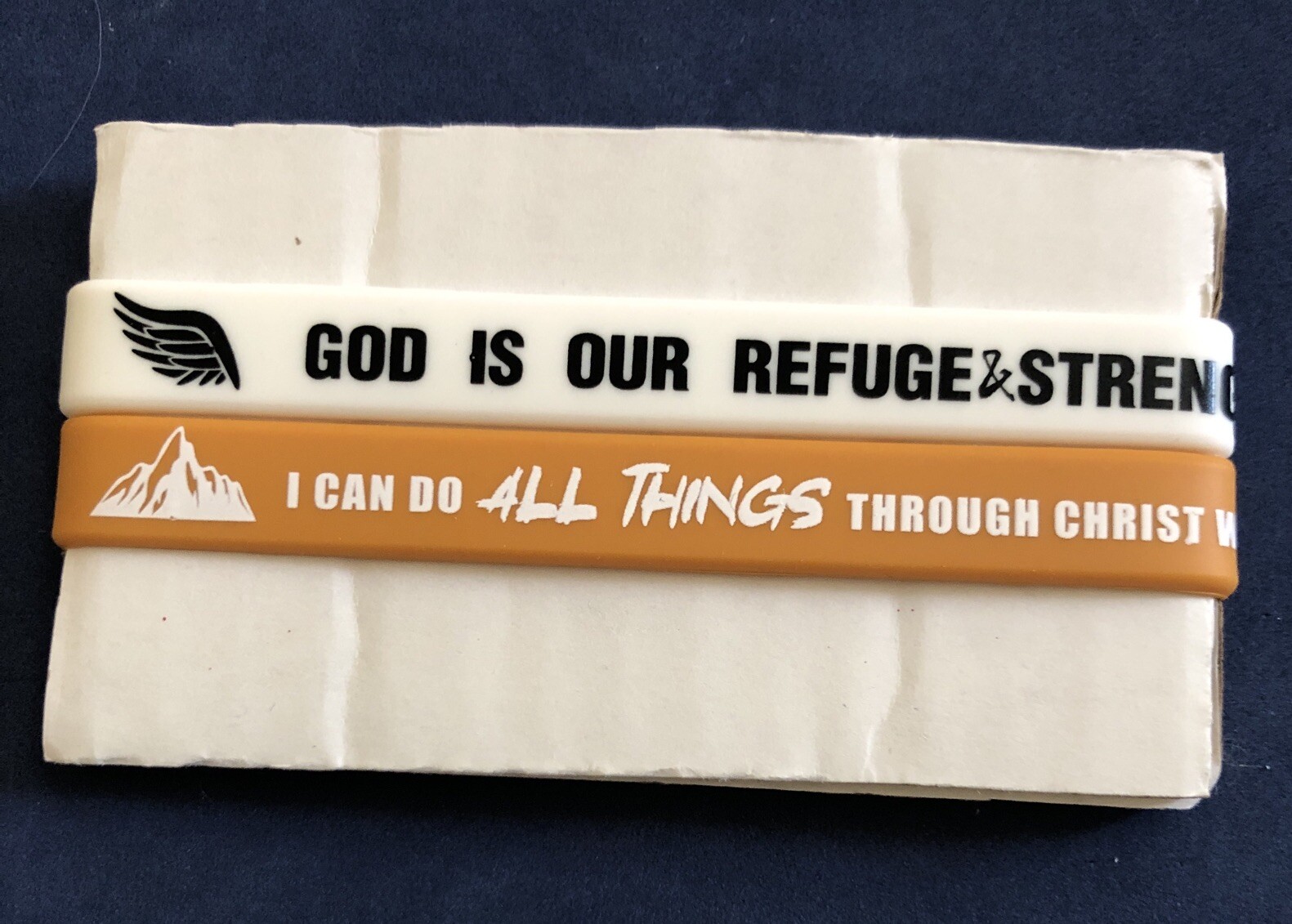 2 Pcs Silicone Christian Bracelet – Bible Verse Bracelets Psalm 46:1 Philippian