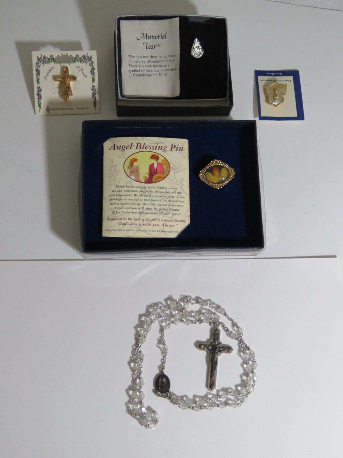 Symbols of Faith: Rosary, Cross w/Musical Note, + See Descr.