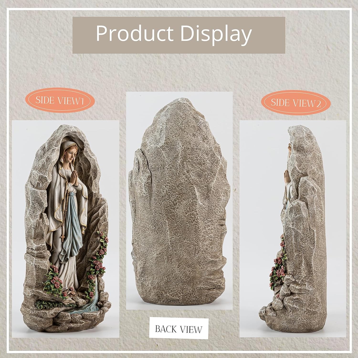 Our Lady of Lourdes Statue 18 Inches Virgin Mary Statue Catholic Garden DecorOu