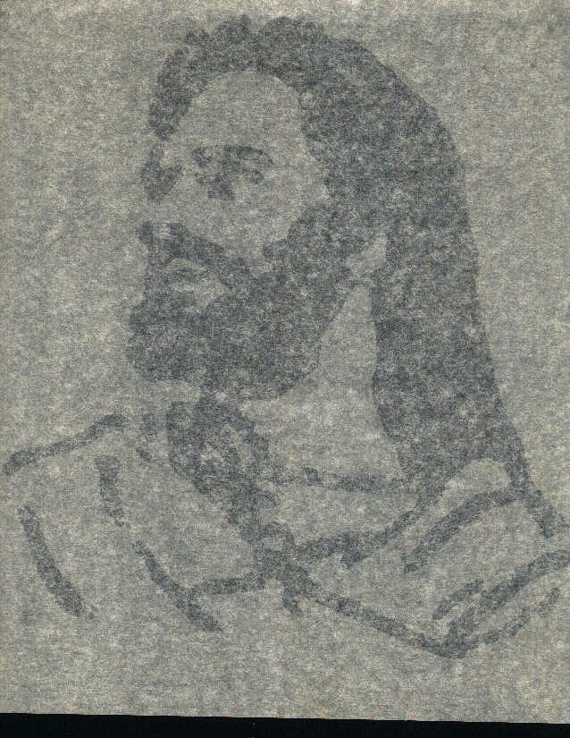JESUS PROFILE 70s vintage iron on tee shirt transfer NOS full size
