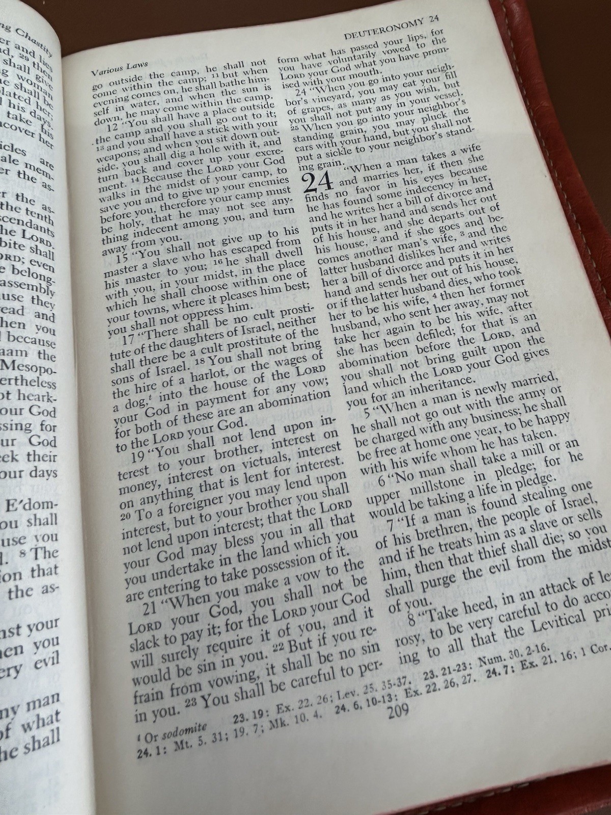 Vintage Holy Bible 1952 Thomas Nelson & Sons Worn Has Character Denim Cover