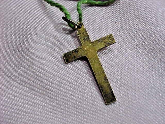 Poland Polish 800 Silver Cross Pendant Gold Washed Srebro
