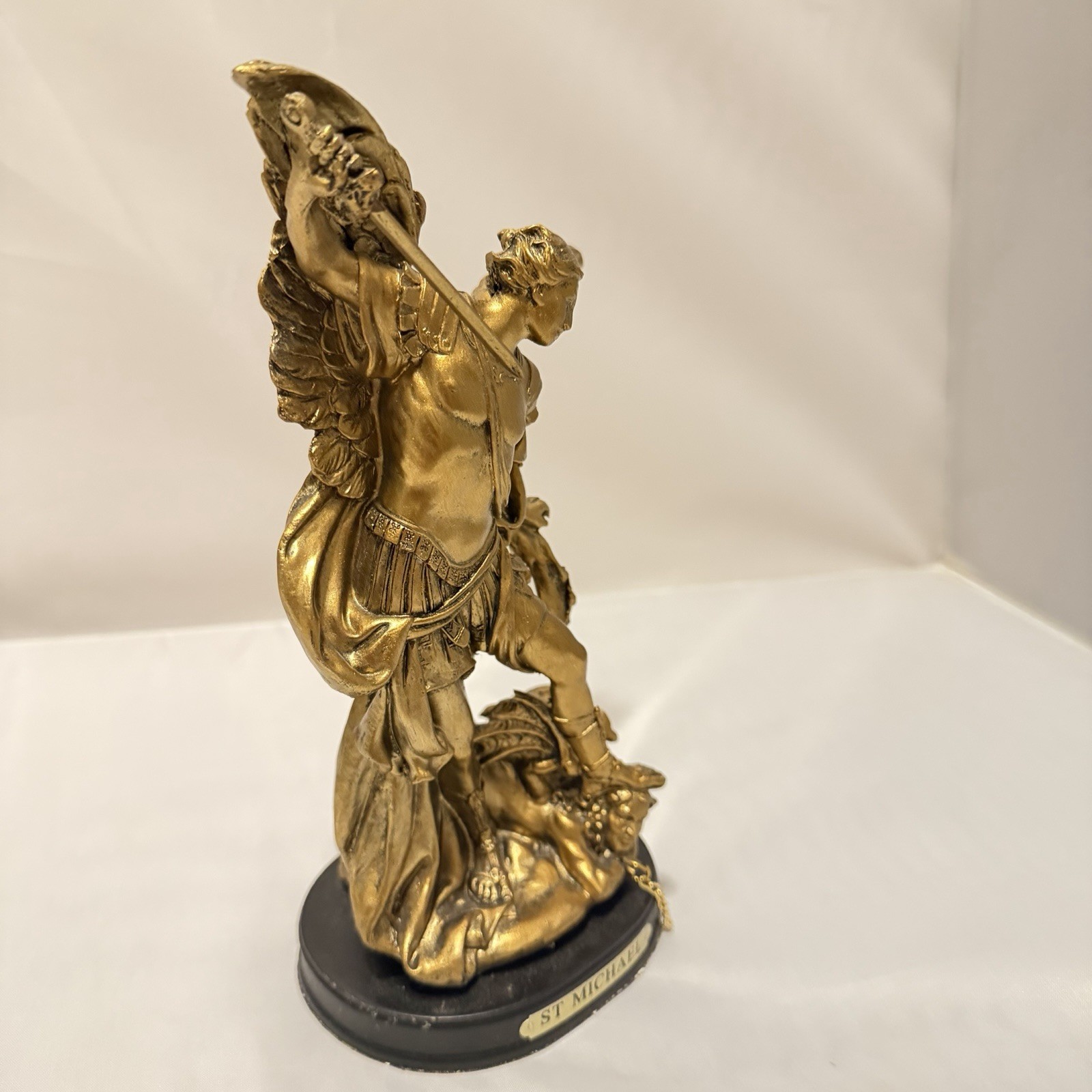 Pacific Giftware 8-inch Saint Archangel Michael Slaying Lucifer figurine Bronze
