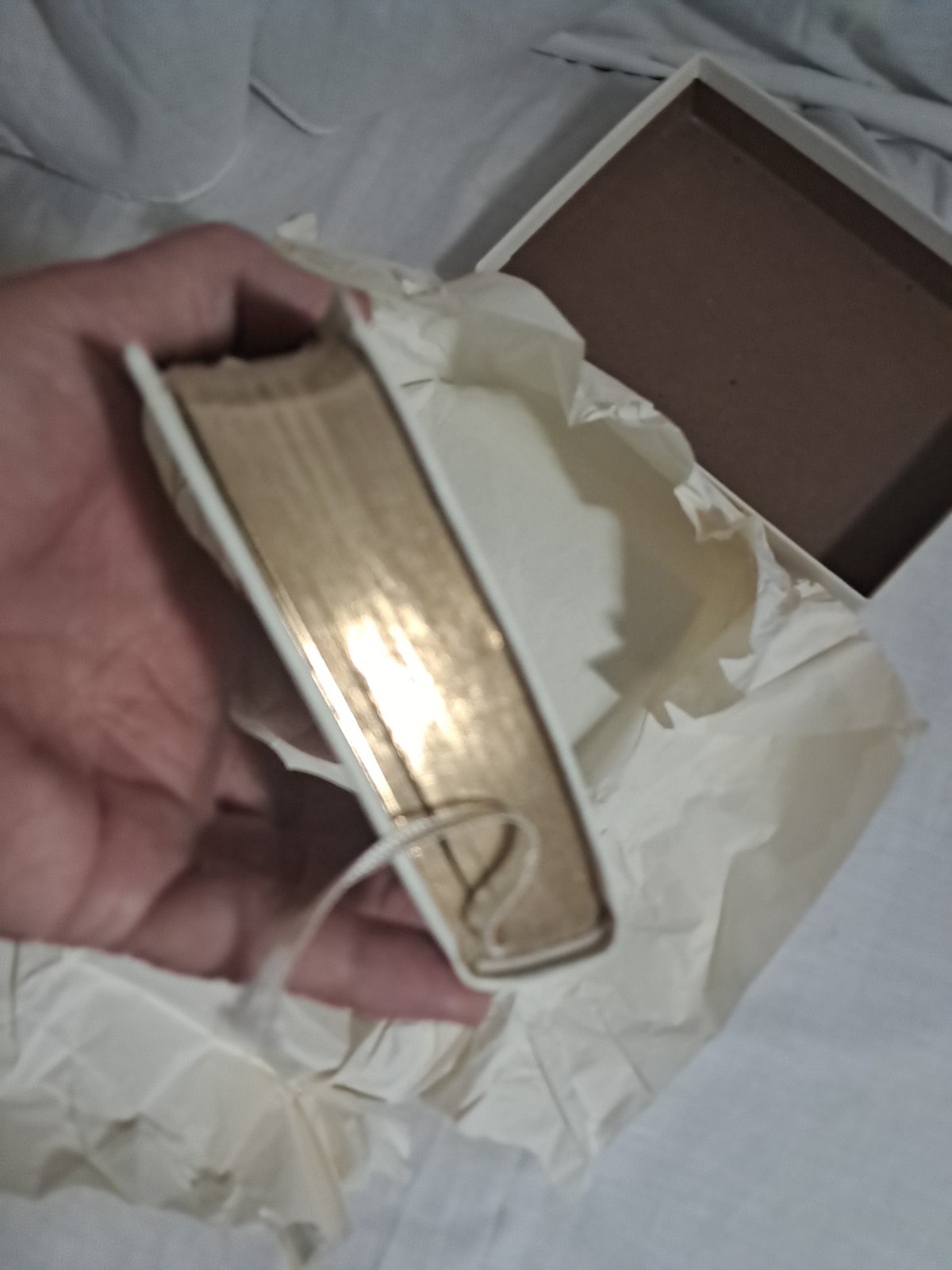 VTG 1958 Gibson W12 Pocket White Bible NIB Gold Edges King James Great Britain